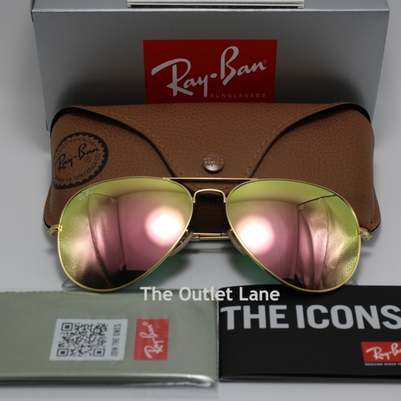 Model Display Ray-Ban Aviator Copper Pink Mirror RB3025 - Picture 4 of 16